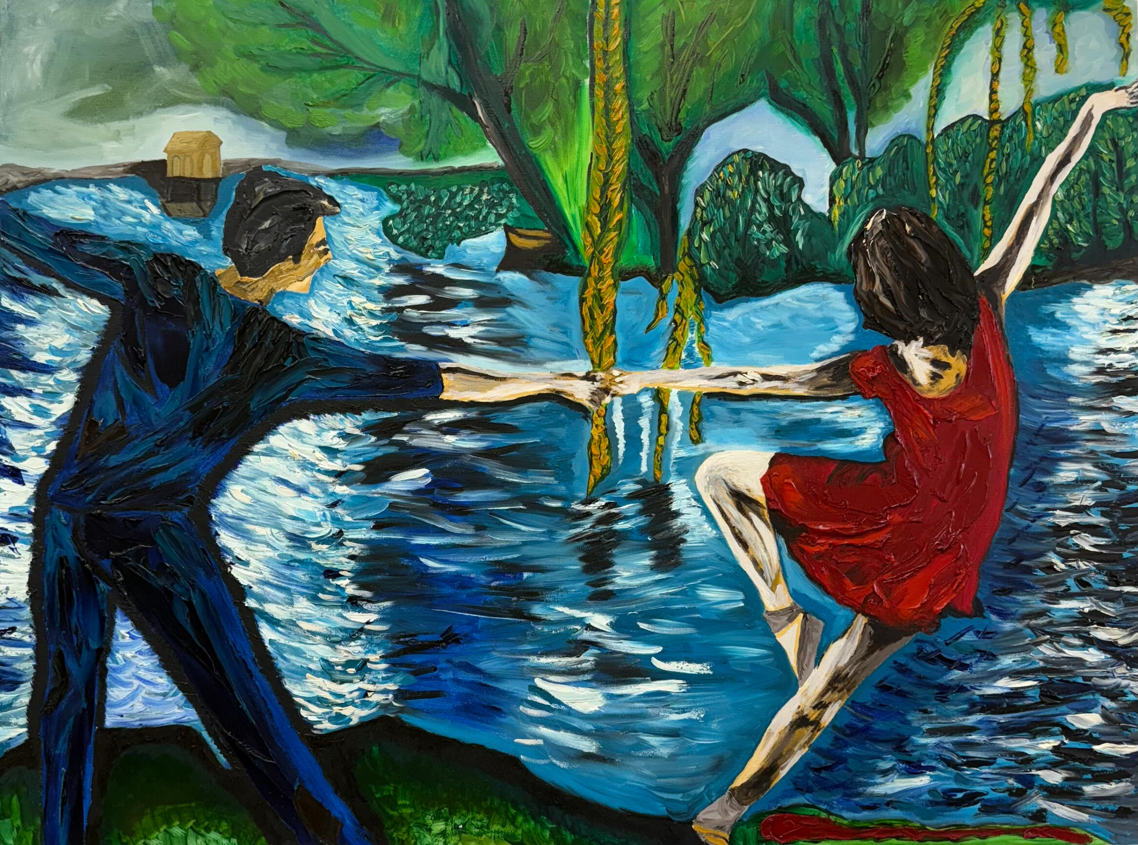 Romantic oil painting by Jerry Khach.