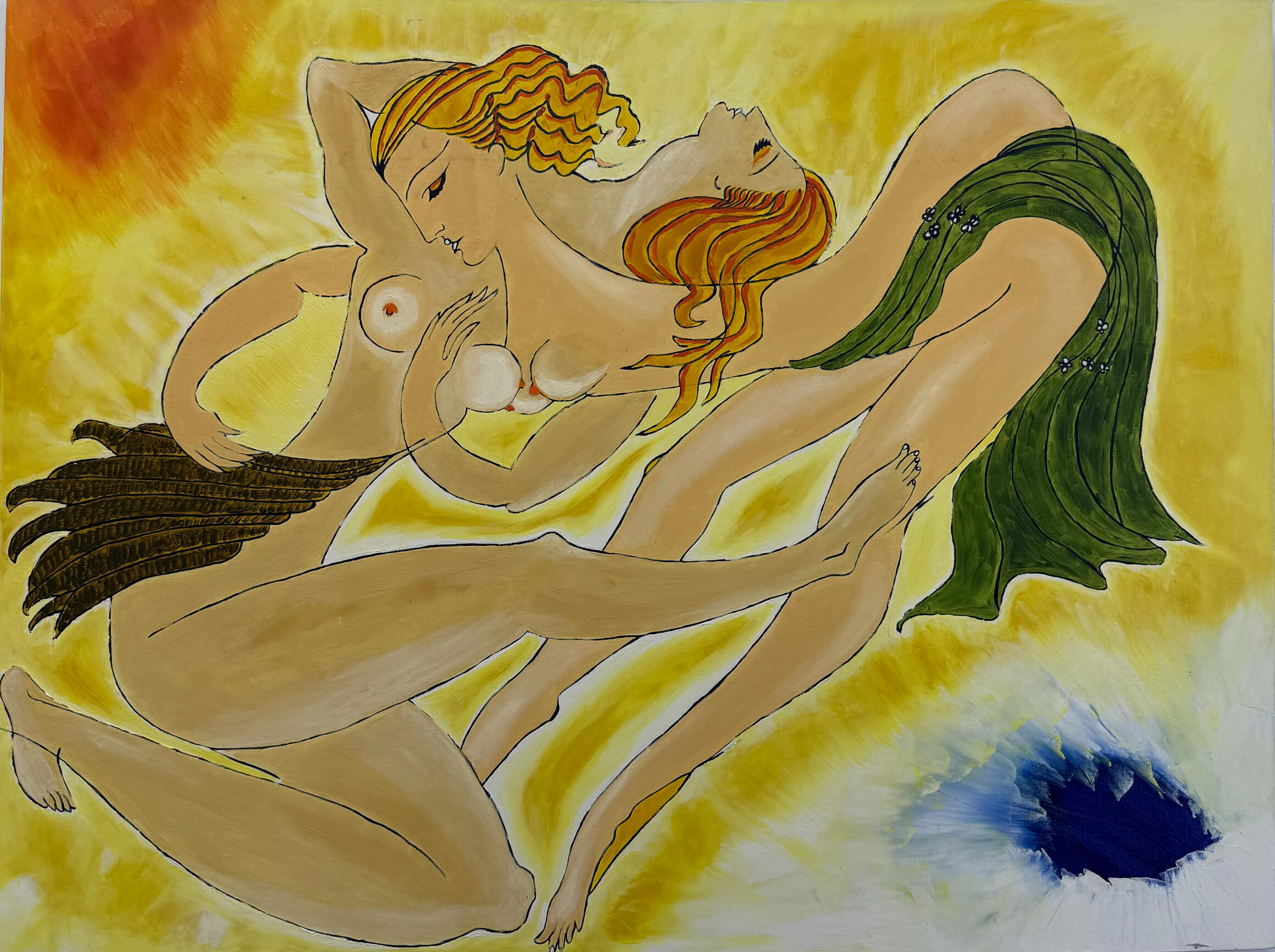 Surreal oil painting by Jerry Khach.