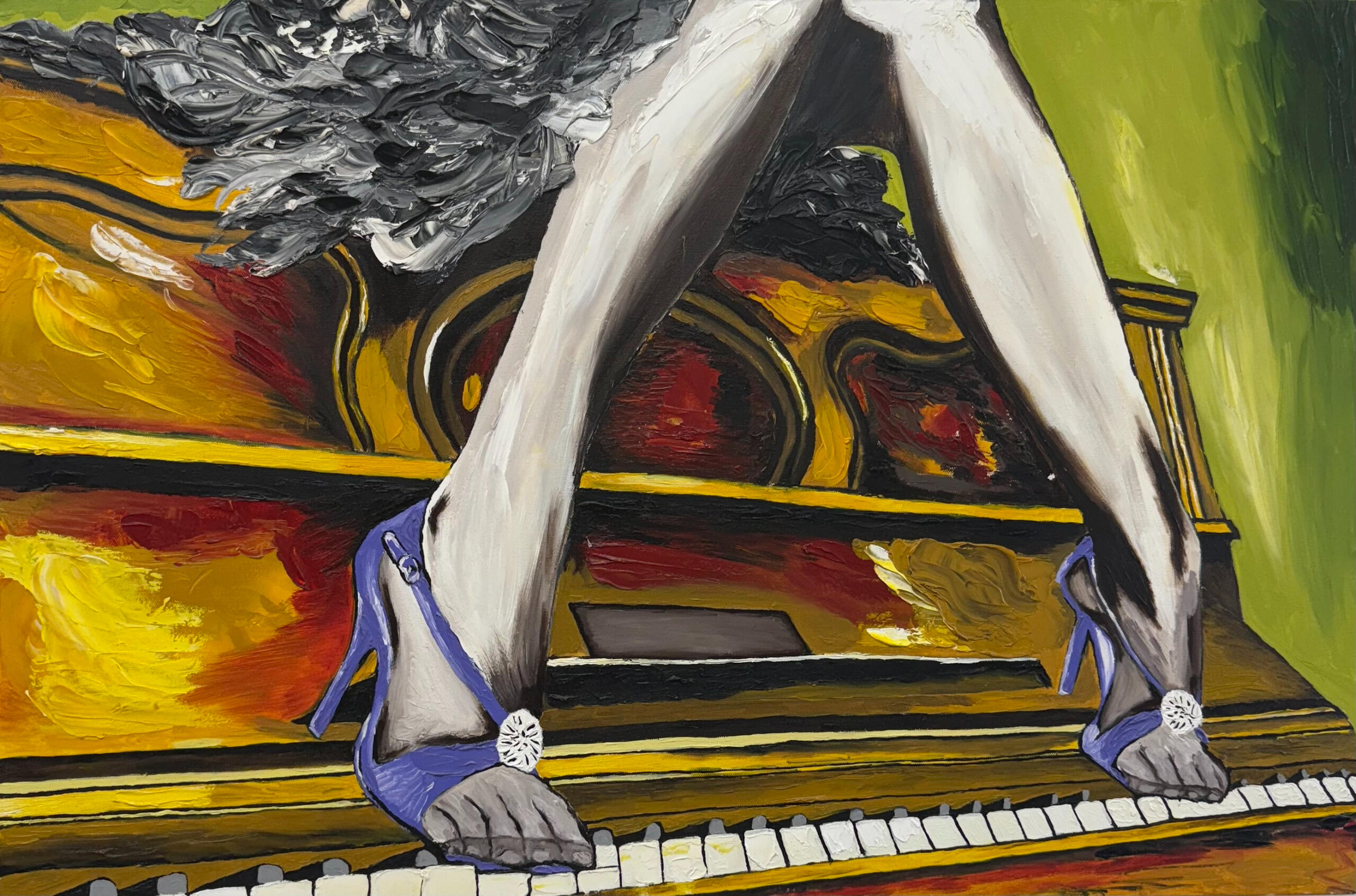 Expressionist oil painting by Jerry Khach.